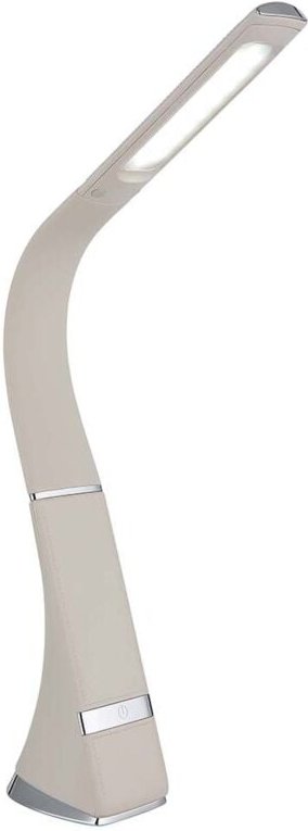 Tischleuchte Beistelllampe Leselampe sandfarben satiniert Touch-Dimmer H 50 cm