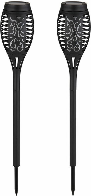 Solarleuchte Erdspieß Feuereffekt Solarlampen für Außen Farbwechsel Solar Außenbeleuchtung Garten, Stanzungen, 8x rgb le...