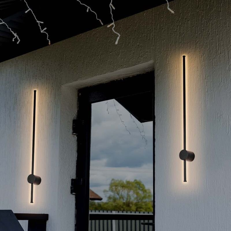 V-TAC LED-Wandleuchte 12W Schwarz Farbe 4000K IP65