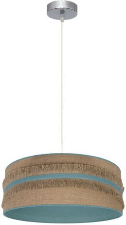 Pendelleuchte natalia 1xe27 nickel/sac-türkis regx40x40 cm