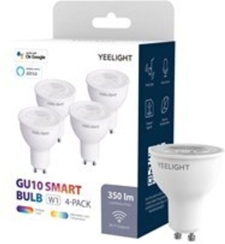 Yeelight LED Smart Bulb GU10 4,5 W 350 Lm W1 RGB Mehrfarbig, 4er-Pack Yeelight LED Smart Bulb GU10 4,5W 350Lm W1 RGB M