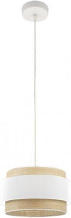 Fabrilamp - Verstellbare Hängeleuchte Modell Kandy 1 Licht Natur/weiß