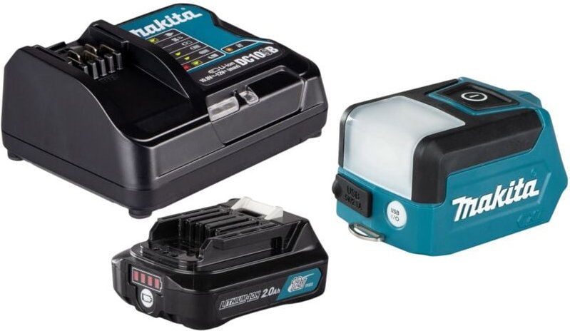 Makita ML 107 DSA1 Akku Lampe 12 V max. 200 lm LED + 1x Akku 2,0 Ah + Ladegerät