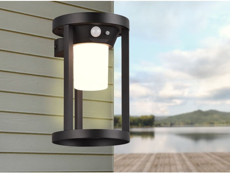 Solar Außenwandleuchte carmo mit Bewegungsmelder & Dauerlicht, h. 20cm