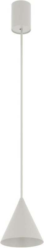 Pendelleuchte Hellgrau rund Ø 11 cm H: max. 130 cm schmal Kegelschirm GU10 Modern Hängeleuchte