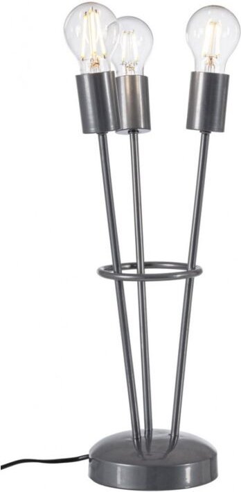 2x Tischlampe Fackel 17x15x45h Silber