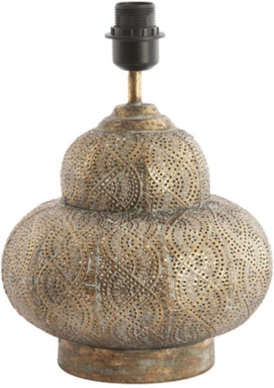 Thumbnail - Light & Living - tischlampe - Ryota - braun - metall - Ø 26cm -