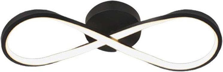 V-tac - Deckenlampe Deckenleuchte Wohnzimmerleuchte Schleifen Design schwarz led 52,5 cm