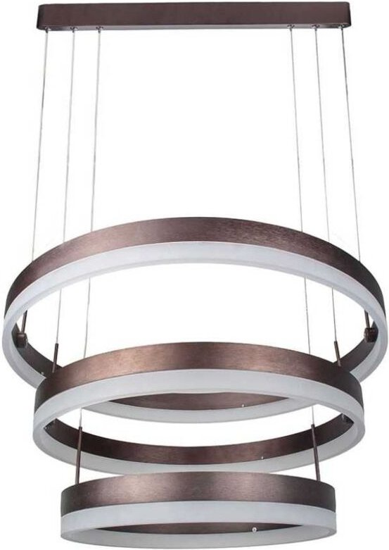 LED-Hängeleuchter mit 3 Kreisen 86W Metall Farbe Kaffee 3000K Triac Dimmbar