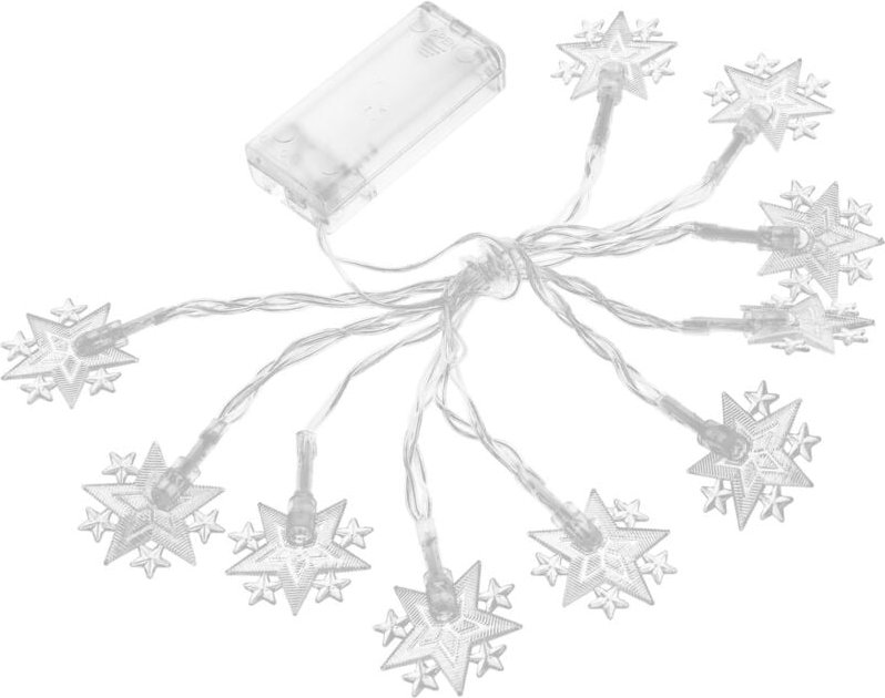 Party-Lichterkette, 10 LED-Lichterkette mit 5 Zweigen und Sternenform, für Zuhause, Hochzeiten, Weihnachtsbäume und Gart...