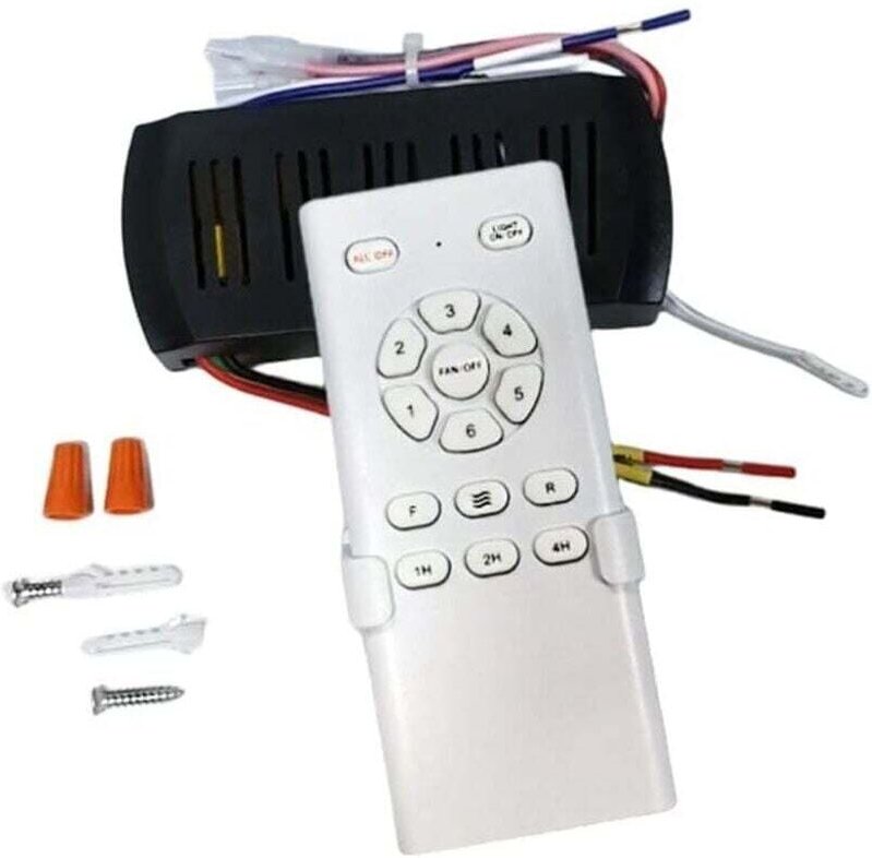 Kit Télécommande Ventilateur Plafond Conversion Fréquence Récepteur Haute Tension 6 Vitesses Facile Utiliser Finition So...