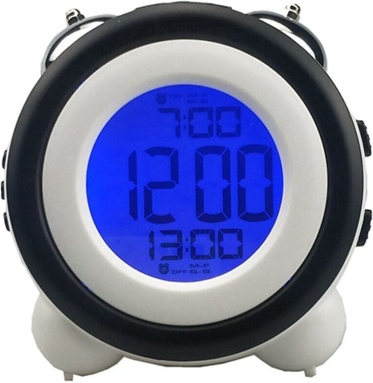 Intelligenter Metallwecker mit Doppelglocke, Nachttischlampe, elektronischer Wecker für Kinder, leuchtende Uhr für Kinde...