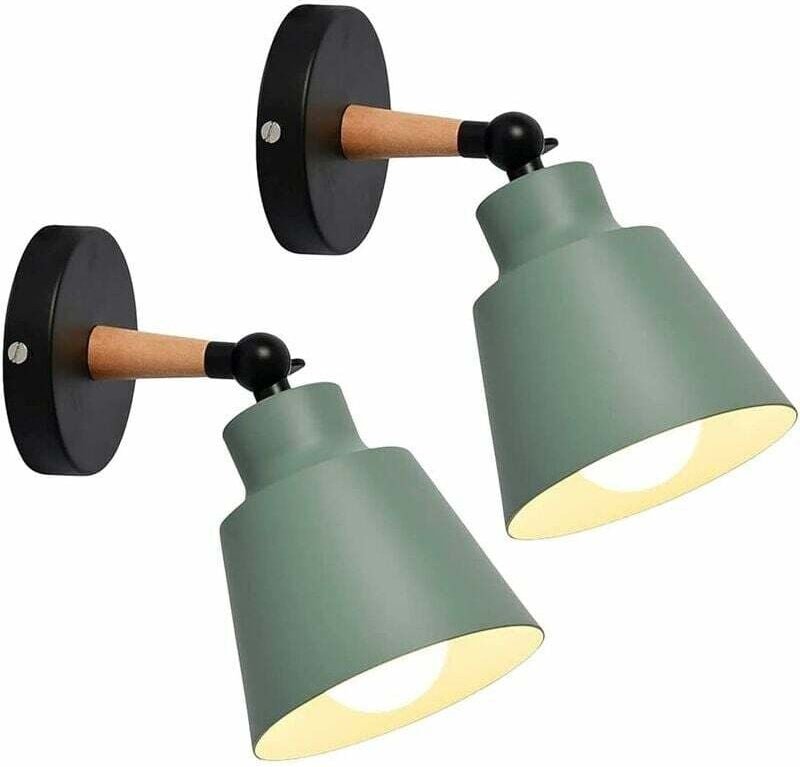 2er-Pack Vintage-Industrie-Wand- und Deckenleuchten E27 Metall Verstellbare Retro-Wandlampe für den Innenbereich für Sch...
