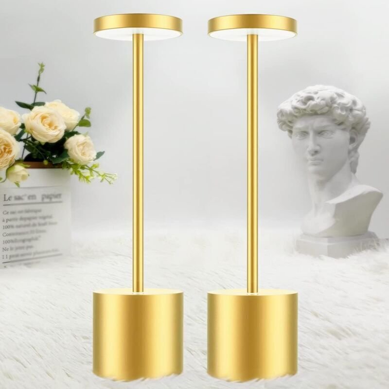 Kabellose Touch-Nachttischlampe, 2 wiederaufladbare LED-Tischlampen mit 5000 mAh Akku, 3 Farbtemperaturen