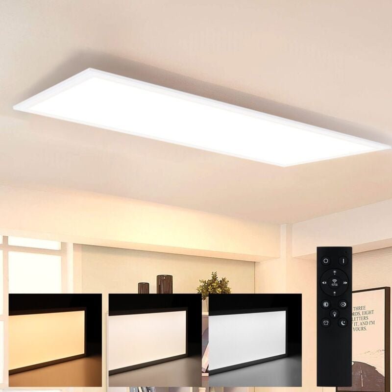 Deckenlampe led Deckenleuchte Panel - Küchenlampe Dimmbar mit Fernbedienung Wohnzimmerlampe Flach 42W Küche Deckenbeleuc...