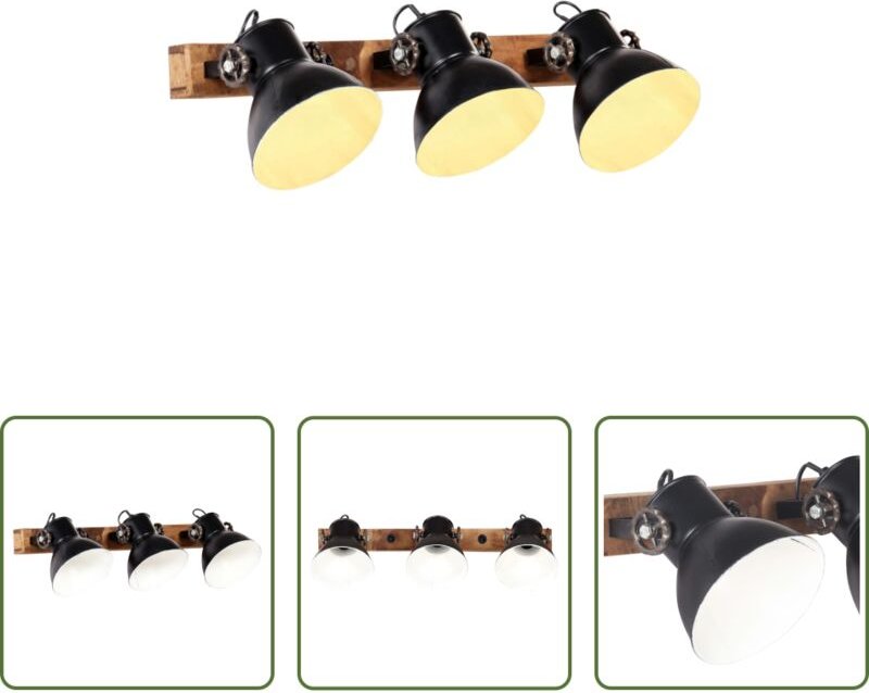 Industriestil - Wandlampe Industriestil Schwarz 65x25 cm E27