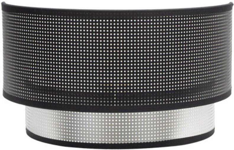 Wandleuchte anastasia 1xe27 schwarz-silber 17x30x15 cm