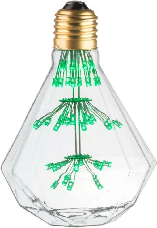 Ecolicht - 20130510001 Ampulle Déco Diamant Vert E27 - Ø95x136mm