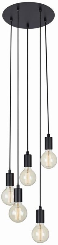 Sky - 5 Light Cluster Drop Deckenpendelleuchte Schwarz, E27 - Markslojd