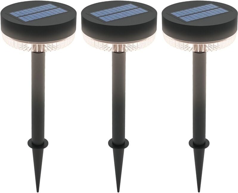 Solarlampen, 3 Stück Solarleuchten, Solar Gartenleuchte mit Bewegungsmelder Warmweiß Lichte, Auto Ein/Aus, IP65 Wasserdi...