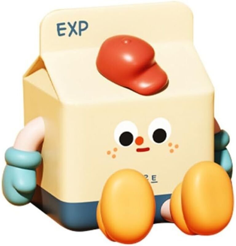 Kcvv - 2-in-1 Milchkarton-Nachtlicht abs + Silikondekor Nachttischlicht Dimmbarer Handyhalter