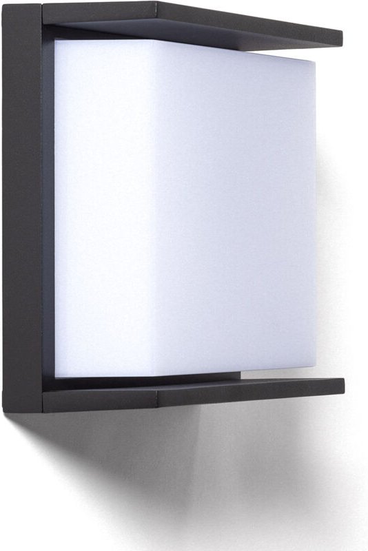 LED Wandleuchte Außen 18W Quadratische Beleuchtung Schwarz Rimen Schwarz