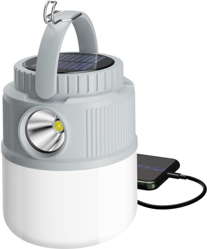 Wiederaufladbare Campinglampe, ultrahelle tragbare LED-Laterne mit 4 Leuchtmodi, 4000-mAh-Akku für Camping, Wandern, Les...