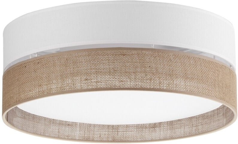 TK Linobianco 45cm zylindrische Deckenleuchte Weiß, Braun 4xE27