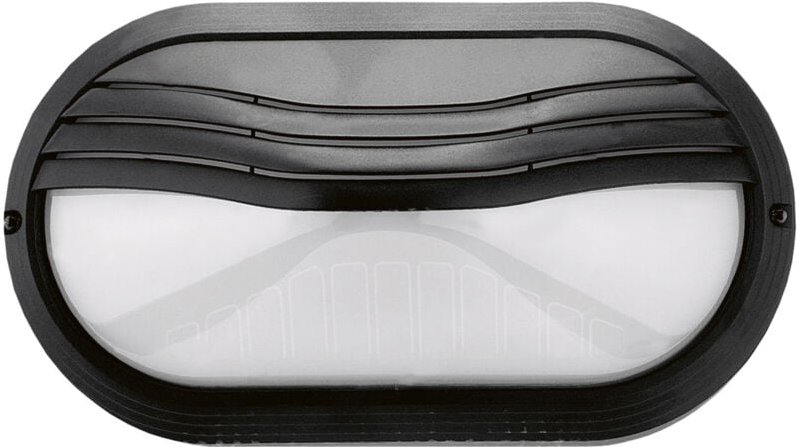 Wandleuchte Plaff Oval Hood Ip65 E27 42w Schwarz