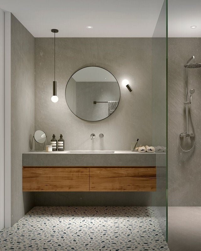 Leds C4 Mist Single Bad Wandleuchte Metallic Schwarz E14