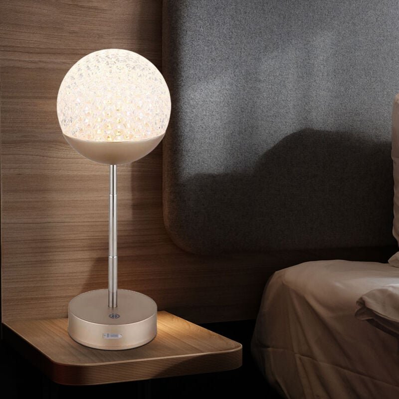 Globo Lighting - Tischleuchte Beistelllampe Tischlampe led Schlafzimmerlampe Touchdimmer h 31,5cm