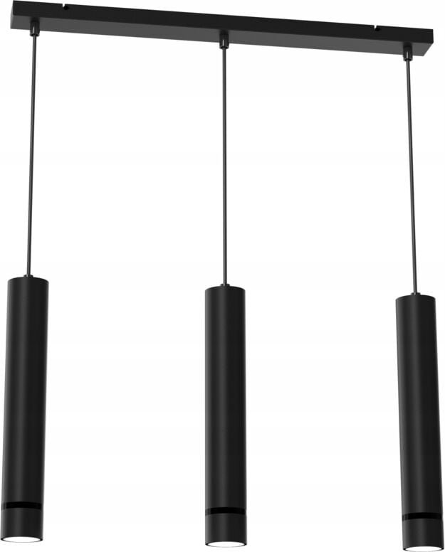 Hängelampen-Röhrenstreifen, 3x Gu10-Röhren, über dem Tisch, schwarze Insel