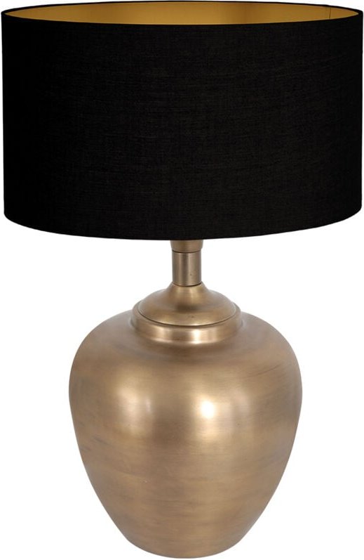 Tischlampe - Brass - bronze - leinen metall - ø 40cm - Steinhauer