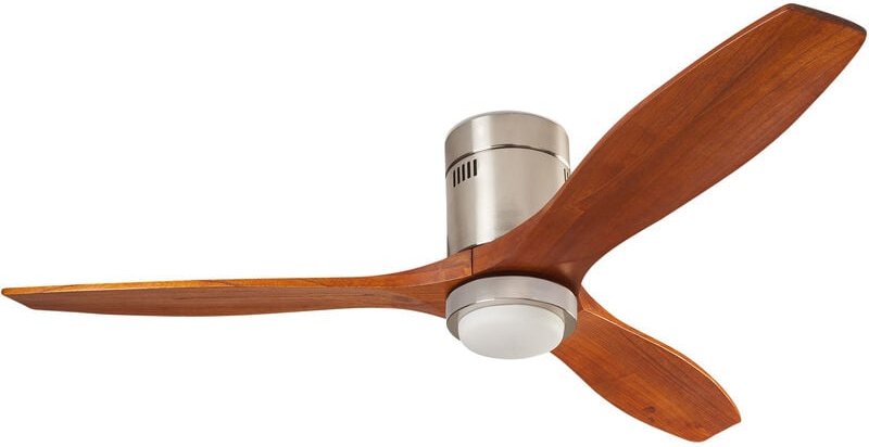 Energiespar Deckenventilator Stem IoT dunkles Holz mit led