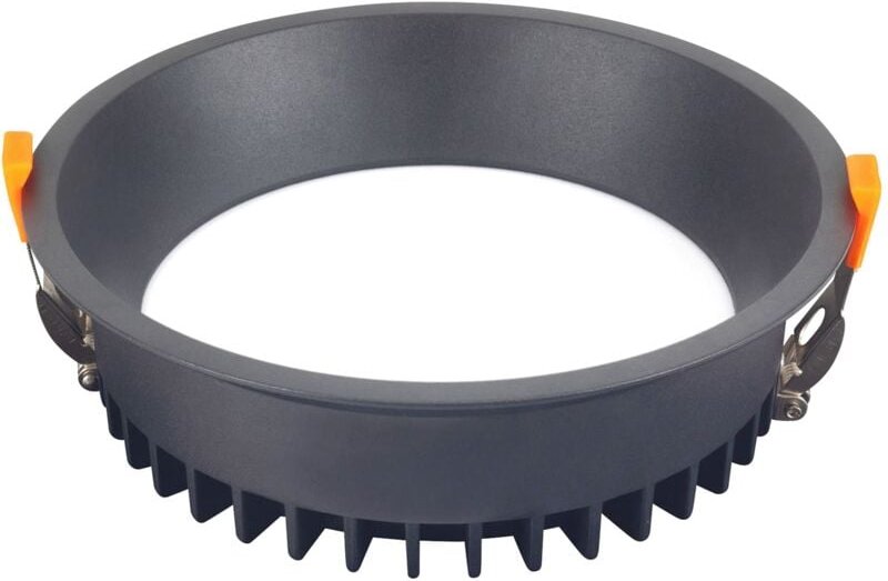 Jet downlight redondo con luz blanco neutro 4000K en color negro ø 220mm