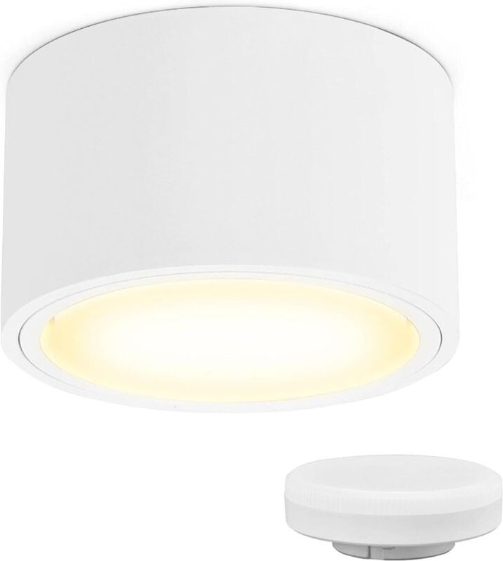 9-W-LED-Aufbaustrahler mit austauschbarer GX53-Lampe, 3000 K warmweißer LED-Deckenstrahler