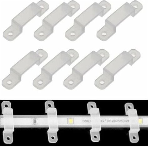 50 Stück LED-Lichtstreifen-Clips 10 mm bis 18 mm