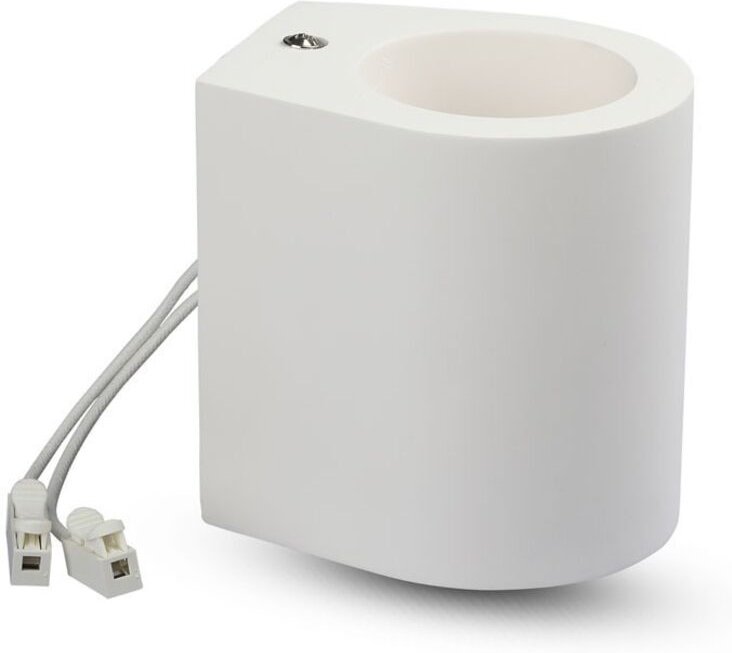 Runder Wandstrahlerhalter in Weiß für G9 LED-Strahler, Gipskörper - V-tac