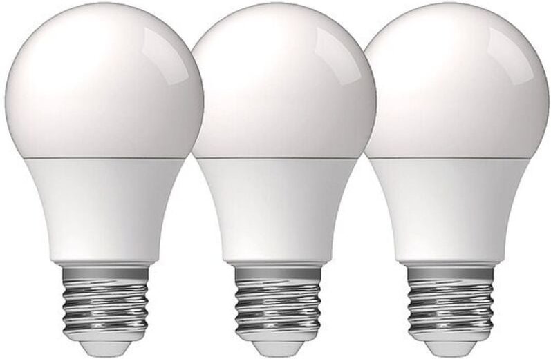 LED's light LED SMD Leuchtmittel - Glühlampe A60, E27, 8W, 2700K, Opal 180° 3er Pack - 806 lm