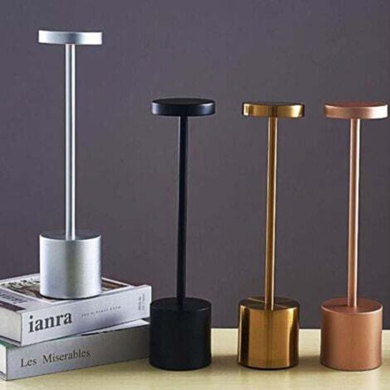 H-förmige wiederaufladbare LED-Schreibtischlampe, moderner minimalistischer Stil, USB-Touch-Steuerung, Nachtlicht mit Ba...