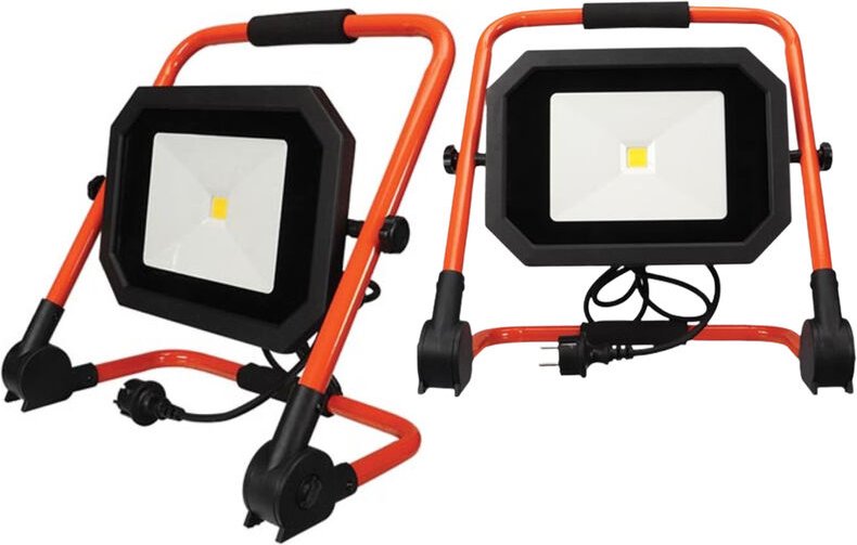 Setpoint - led Baustrahler 2er set klappbar 1,5m Kabel (b 37, h 42, t 8 cm) IP65, 50 Watt