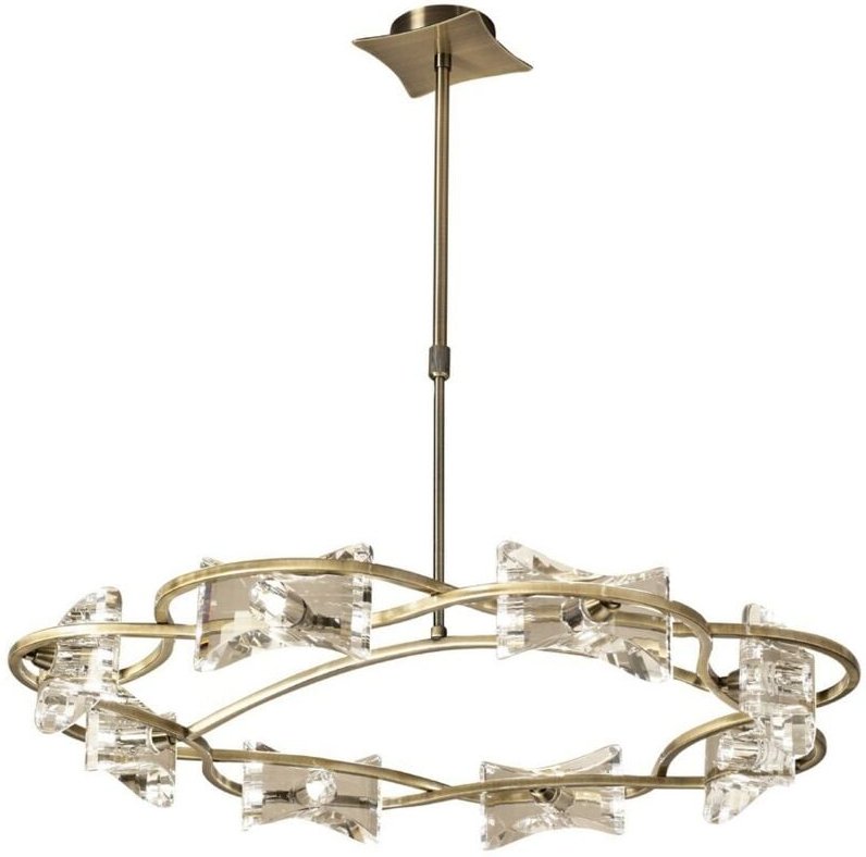 Inspired Mantra - Kromo - Teleskop Semi Flush 8 Light G9 Rund, Antik Messing