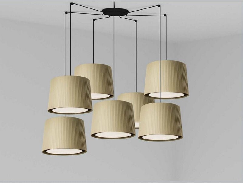 Samba 7L Schwarz/grüne Hängeleuchte