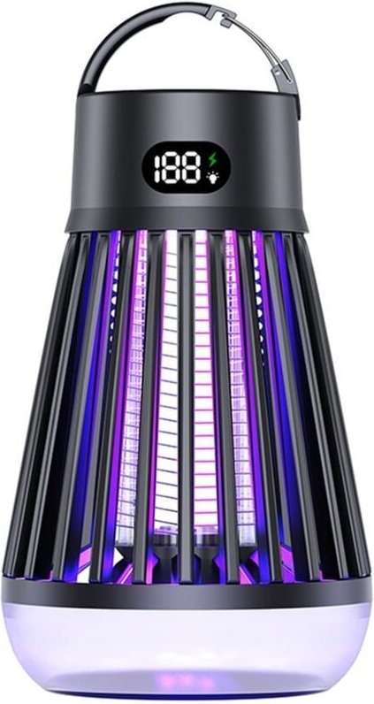 UV-Mückenlampe – Elektrische Mückenlampe – Mückenabweisende Campinglampe – Schwarz