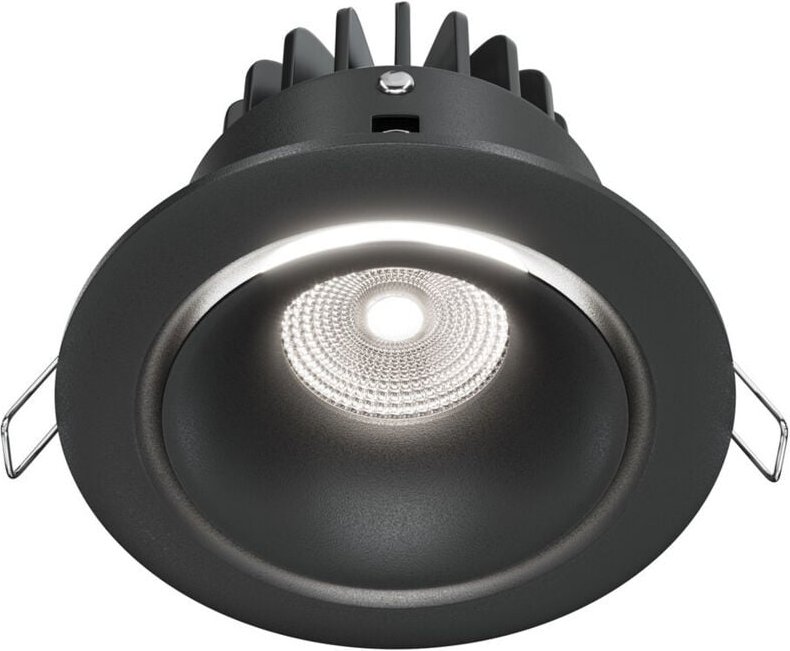 Maytoni Yin Einbau-Downlight Schwarz 4000K 830lm