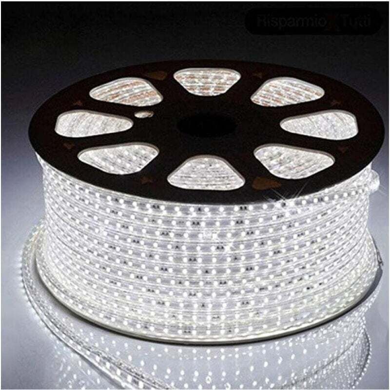 Thumbnail - YMYNY Flexibler LED-Streifen 5050, Rolle, 100 m, kaltweißes Licht, für den Außenbereich, 220 V –