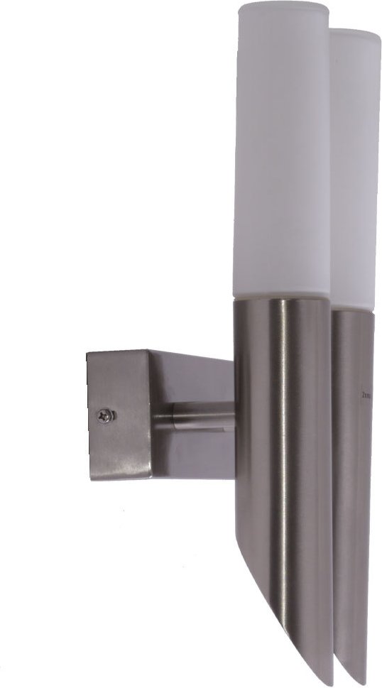 Brilliant - Design Wand Fackel Außen Lampe Fassaden Edelstahl Leuchte Garten Glas Strahler