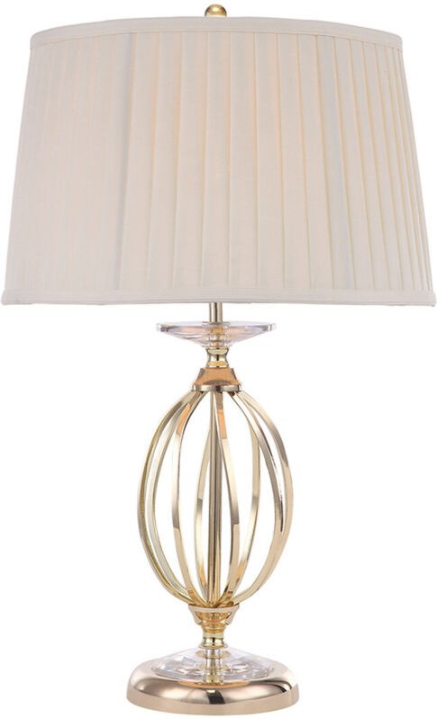 Thumbnail - Elstead Aegean - 1 Leuchttischlampe aus poliertem Messing, E27