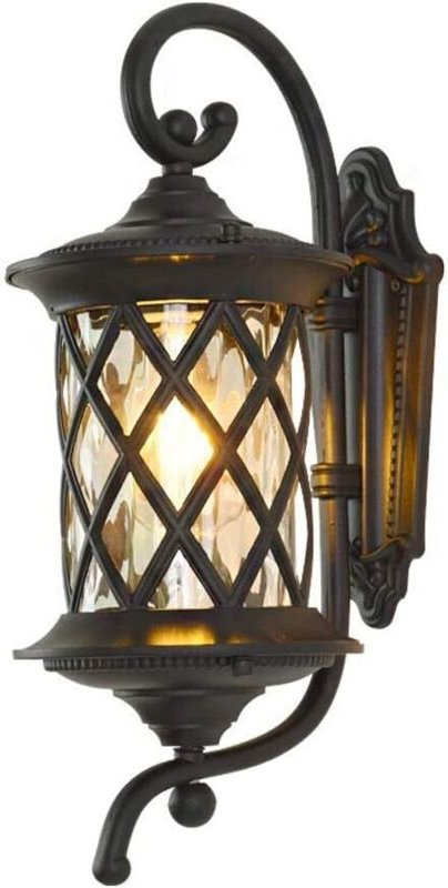 Ananas-Wandleuchte, wasserdichte Außenwandleuchte, 46 cm Außenlaterne, rostfreie Leuchte aus Aluminium-Druckguss mit kla...