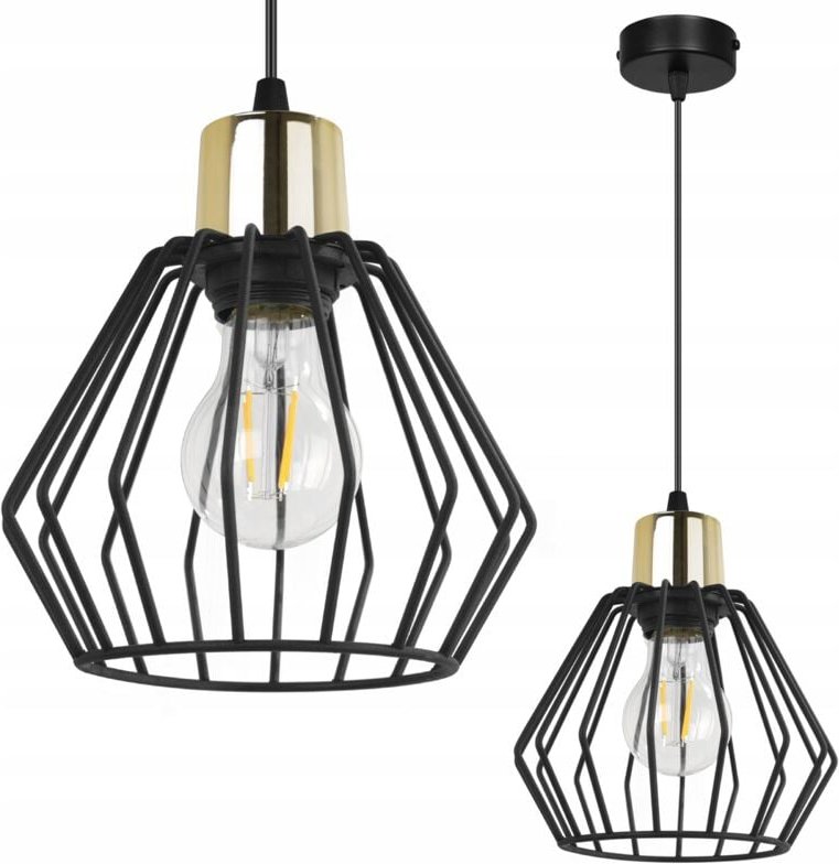 Hängelampe, Deckenleuchter, Drahtschirm, LED